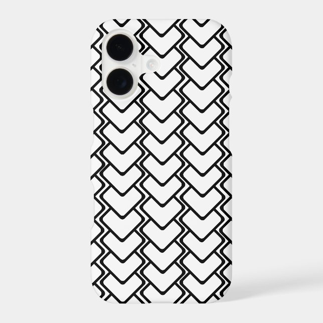 Black and White Diamond Geometric Design (Back)