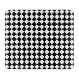 Black and White Diamond Pattern by Shirley Taylor Cutting Board