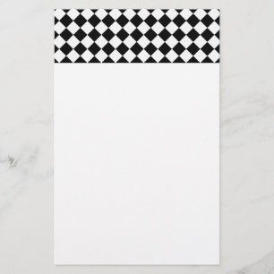Black and White Diamond Pattern by Shirley Taylor Stationery