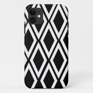 Black and White Diamond Pattern Case-Mate iPhone Case