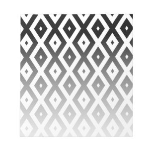 Black and white diamond pattern notepad