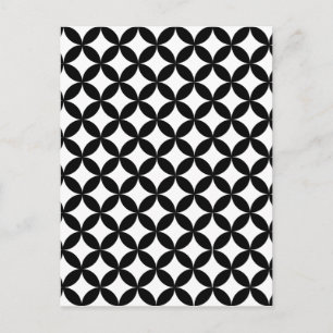 Black and White Diamond Pattern Postcard