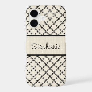 Black and White Diamond Personalised Barely There