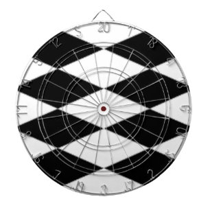 BLACK AND WHITE DIAMONDS DARTBOARD