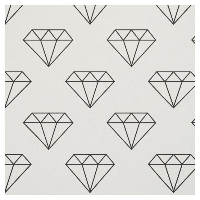 Black And White Diamonds Fabric (Swatch)