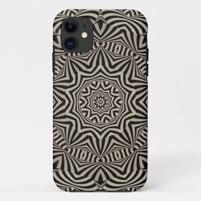 Black and White Digital Art Pattern 8 Case-Mate iPhone Case (Back)