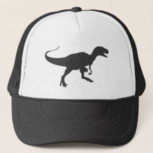Black and White Dinosaur T-Rex Tyrannosaurus Trucker Hat