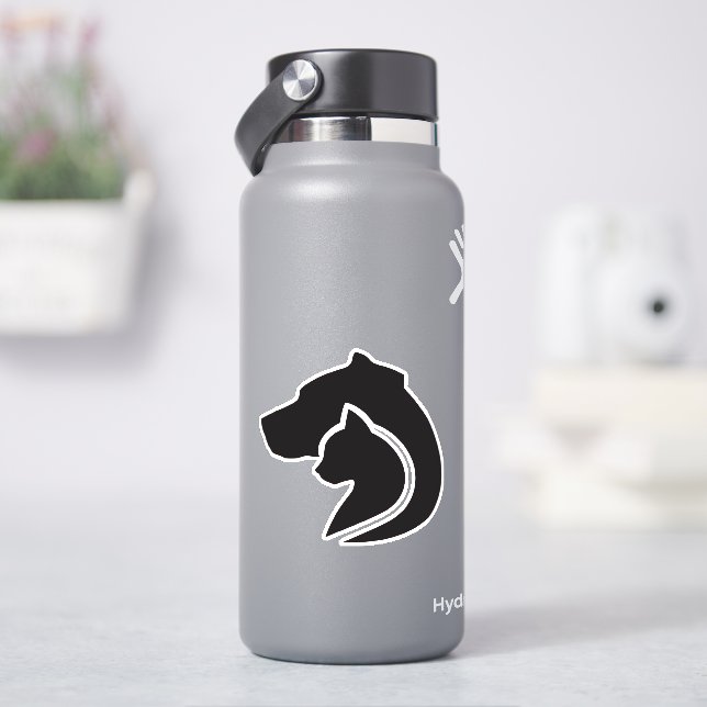 Black and White Dog and Cat (HydroFlask)