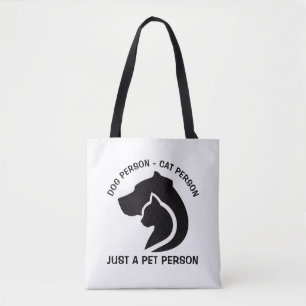 Black and White Dog and Cat Tote Bag