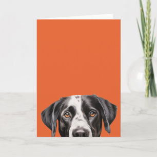 Black and White Dog Face Invitation