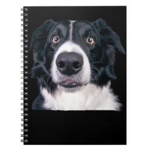 Black and White Dog Face Notebook