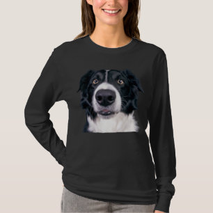 Black and White Dog Face T-Shirt
