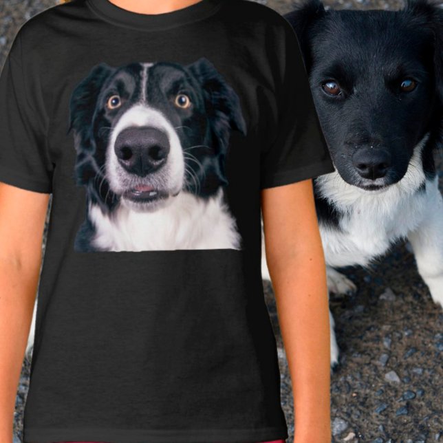 Black and White Dog Face T-Shirt (Creator Uploaded)