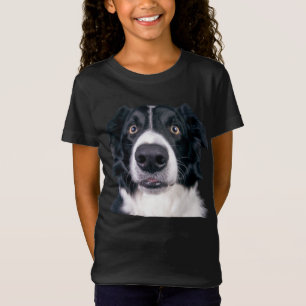 Black and White Dog Face T-Shirt