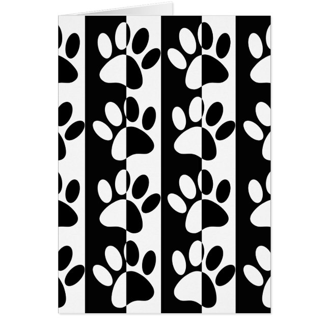 Black And White Dog Paws And Stripes (Front)