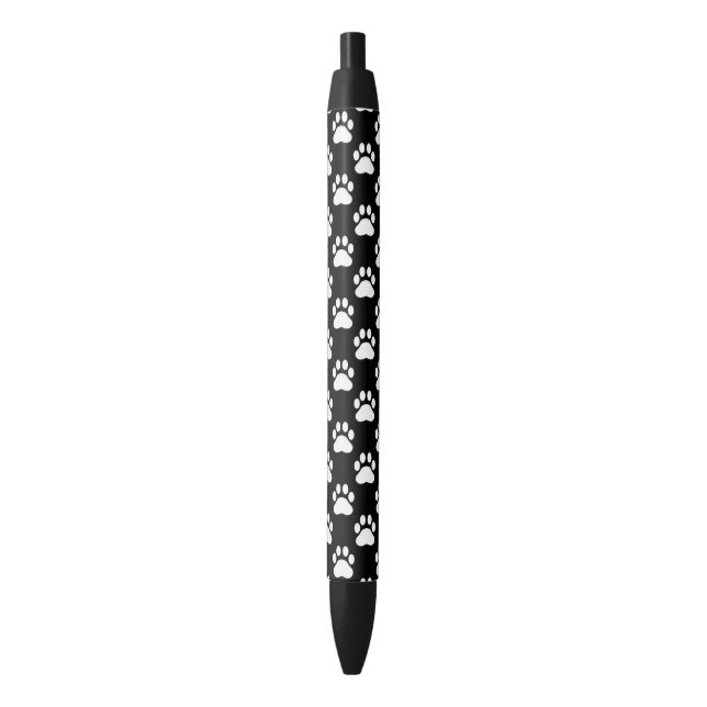 Black And White Dog Paws Pattern Ink Pen (Front Vertical)