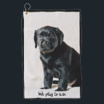 Black and White Dog Photo  Golf Towel<br><div class="desc">The black and white dog photo golf towel makes a great gift for golfers. Customise with your image and a quote.</div>