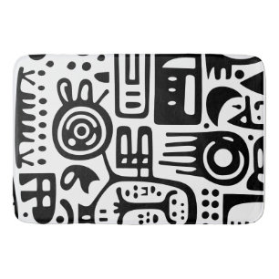Black and white doodles 2 of 4 bath mat