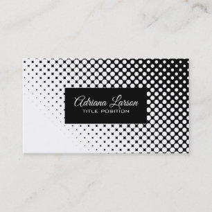 Black And White Dots Business Card