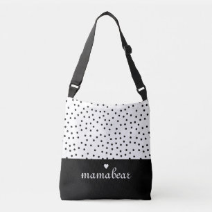 Black and White Dots Crossbody Bag
