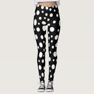 Black and White Dots Leggings