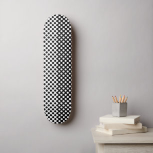 Black and White Dotted Skateboard