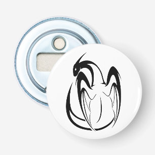 Black and White Dragon mythic Outline Bottle Opener