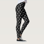 Black and White Dragonfly Pattern Leggings<br><div class="desc">This design features a pattern of white dragonflies on a black background.</div>