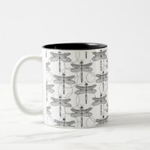 black and white dragonfly