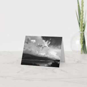 Black and White Dramatic Thunderstorm Photo Note Card
