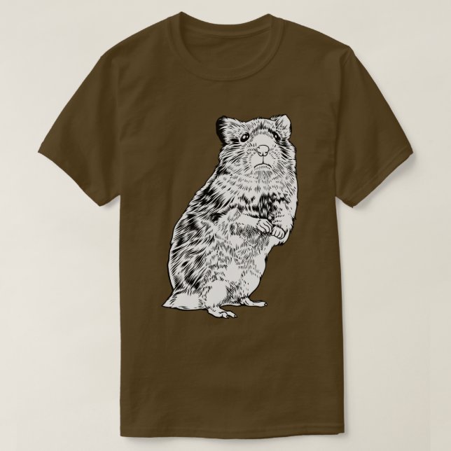 Black and white drawing hamster T-Shirt (Design Front)