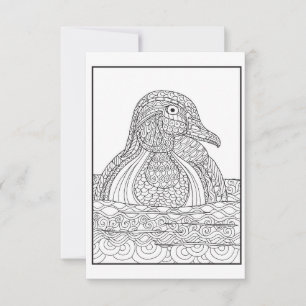 Black and White Duck Card