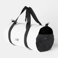 Black and white duo solid colour initials name