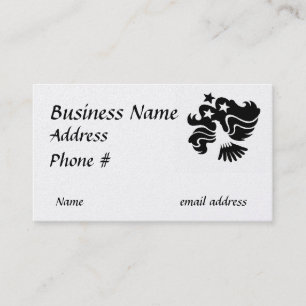 Black and white eagle business card