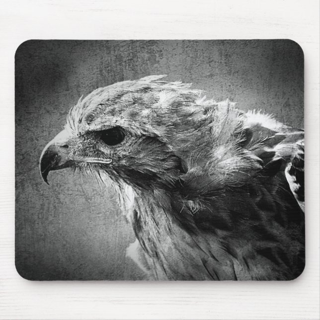 Black and white eagle mouse pad (Front)