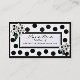 Black and White Edelweiss Mummy Card