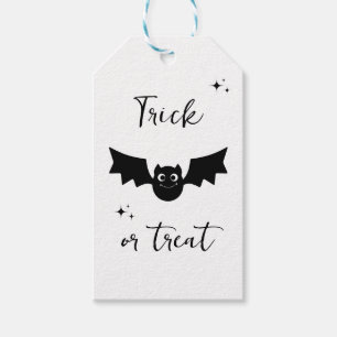 Black and White Edgy Grungy Halloween Gift Tags