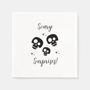 Black and White Edgy Grungy Halloween Napkins