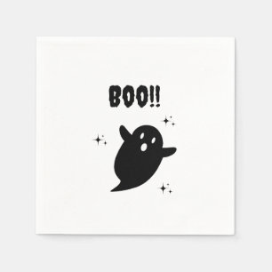 Black and White Edgy Grungy Halloween Napkins