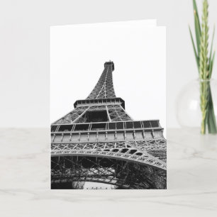 Black and White Eiffel Tower Card