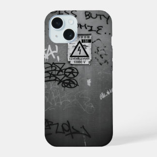 Black And White Electric cabinet belgium iPhone 15 Case