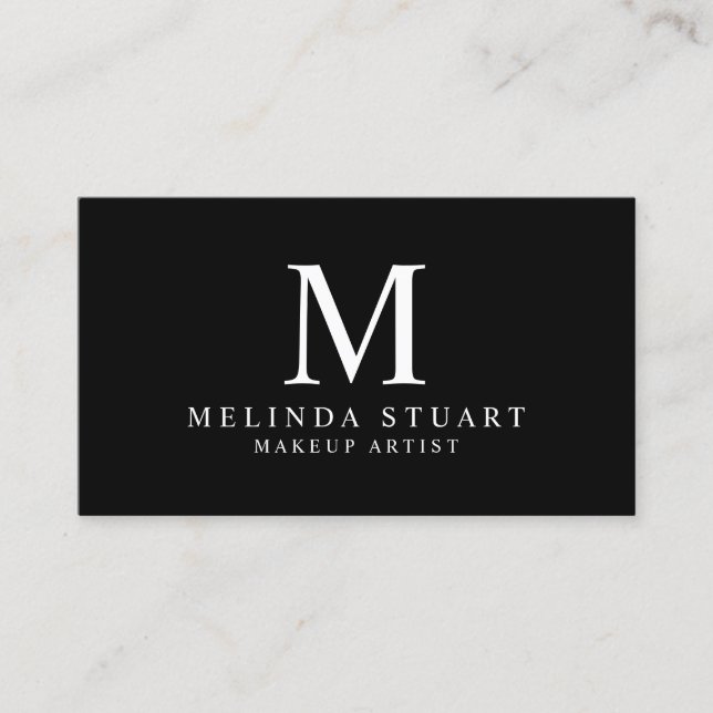 Black and White Elegant Appointment Card (Front)