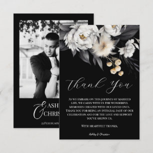 Black and white elegant boho photo template