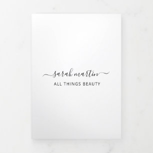 Black and White Elegant Business Trifold Brochure