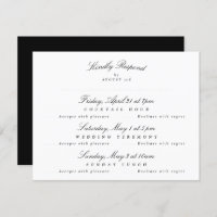 Black and White Elegant Calligraphy multi-event