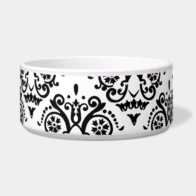 Black and White Elegant Damask (Left)