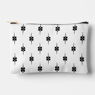 Black and White Elegant Design Pattern Women Small Accessory Pouch