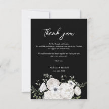 Black and White Elegant Floral Bouquet Modern