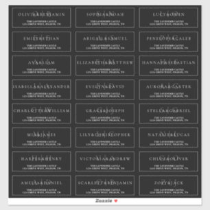 Black and White Elegant Formal Wedding Address