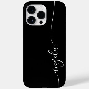 Black and White Elegant Glam Signature Case-Mate iPhone 14 Pro Max Case